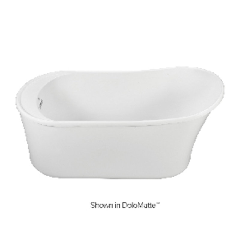 Eryn 60" Freestanding Soaking Bathtub, Solid Surface
