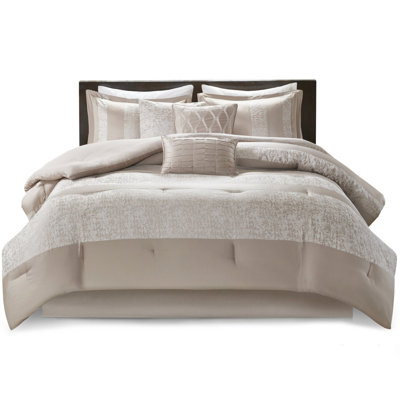 Lit en chenille 7 pièces - Taupe très grand luxe