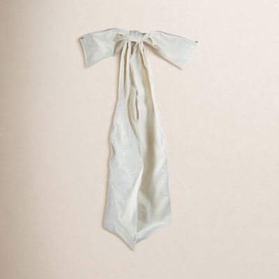 White Fabric Bow with Iron Frame Accent