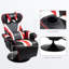 Fauteuil de jeu, fauteuil inclinable d'ordinateur de style course avec support lombaire, repose-pieds
