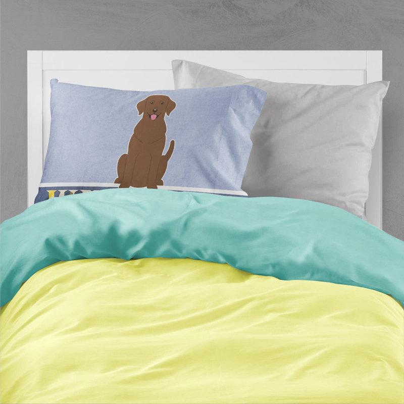 Taie d’oreiller welcome, Labrador chocolat