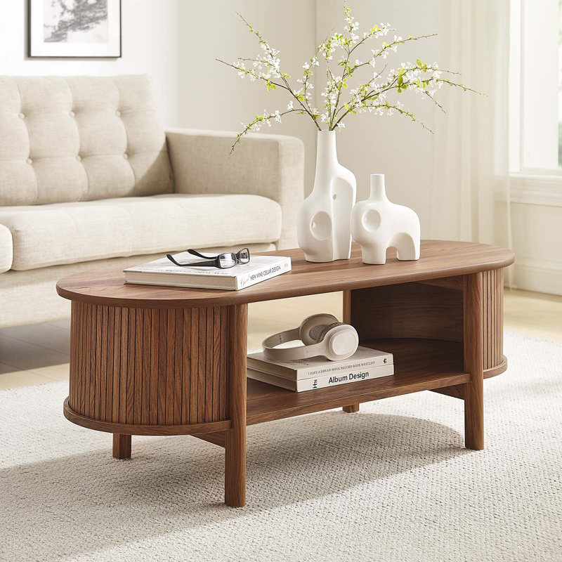 Table basse Modway Cadence, Noyer