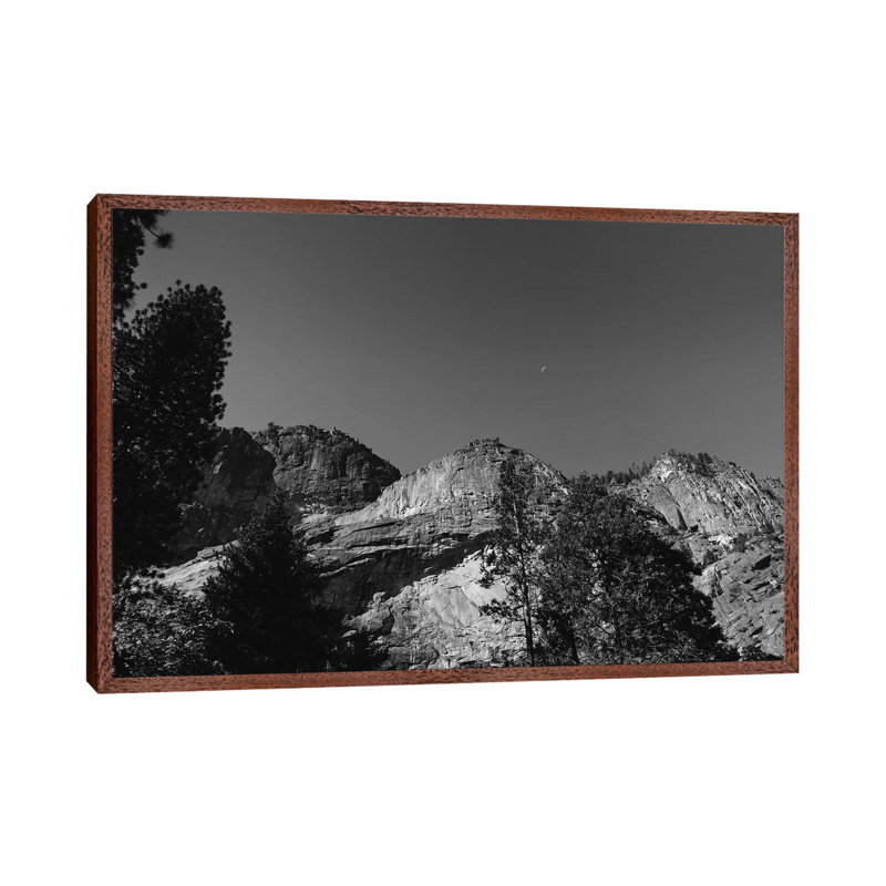 Yosemite Moon by Bethany Young - Print on Canvas, Classic Brown Wood Framed, 66.04cm H x 101.6cm W x 3.81cm D