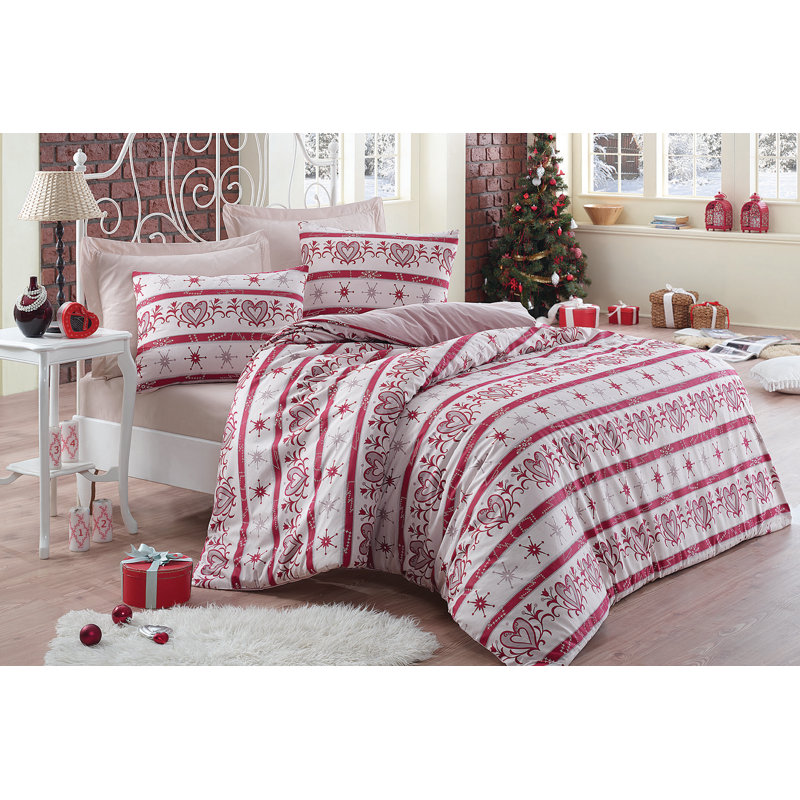 Ensemble de housse de couette 100% coton Wyat, Housse de couette 94 po x 87 po + 2 taies d'oreill