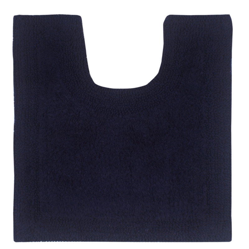 Tapis pour salle de bain contourné 100% coton 20 po x 20 po Bruss, Marine
