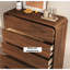 Commode d'appoint italienne de couleur noyer minimaliste