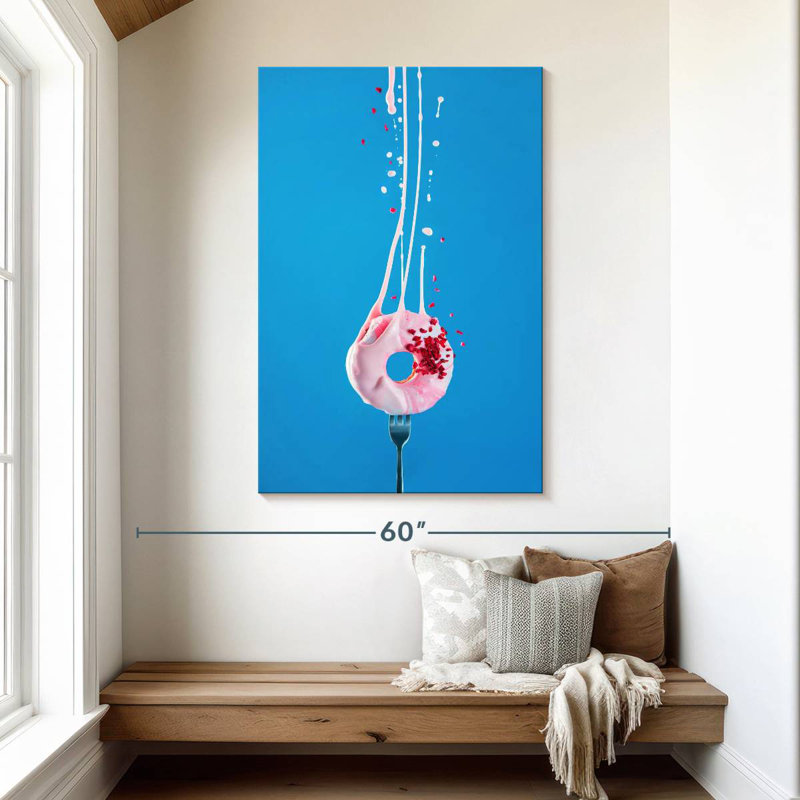 Yarlin Creamy Raspberry Doughnut, 48" H x 32" W