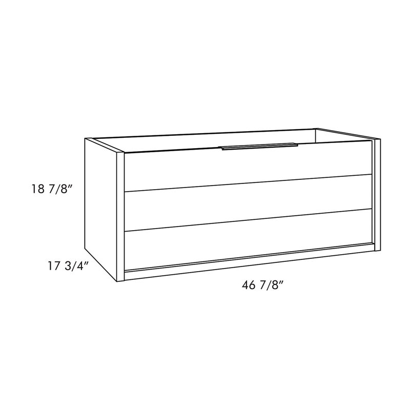 Armoire-lavabo avec lavabo brillant et 2 tiroirs 55 po DAX Modena, blanc mat, Blanc mat