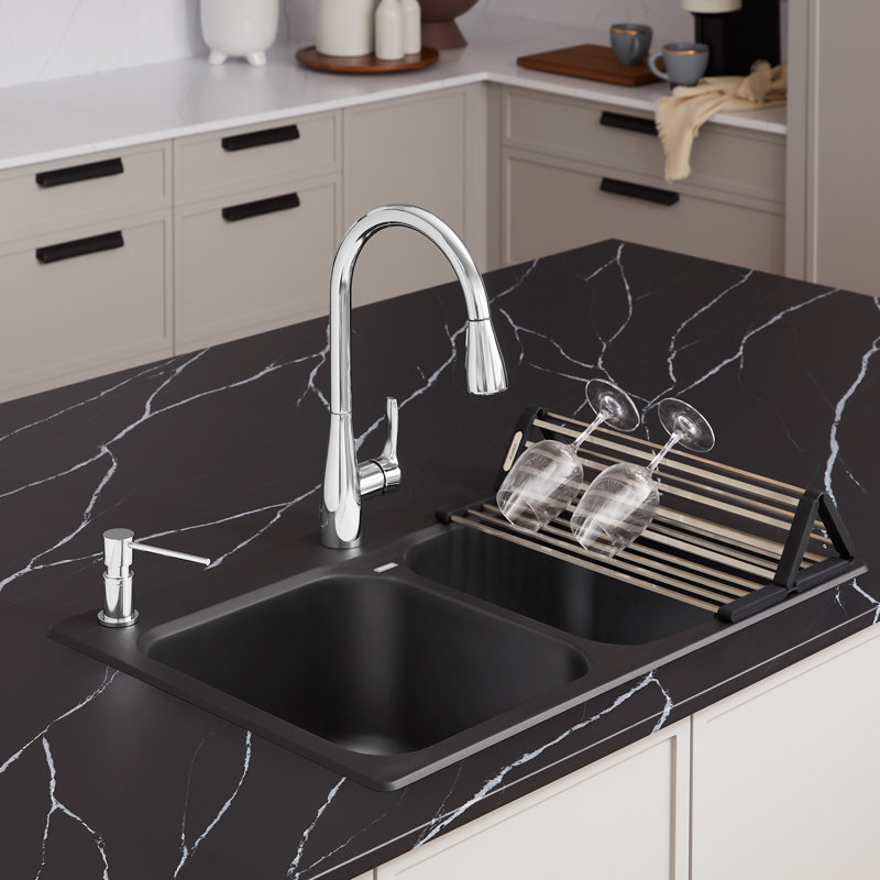 Atura Pull-Down Dual-Spray Kitchen Faucet, Polished Chrome, 1.5 GPM