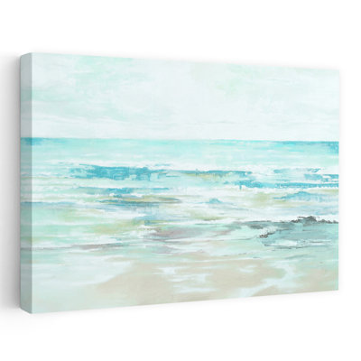 Ocean Water Blues Abstract Coastal Landscape Art