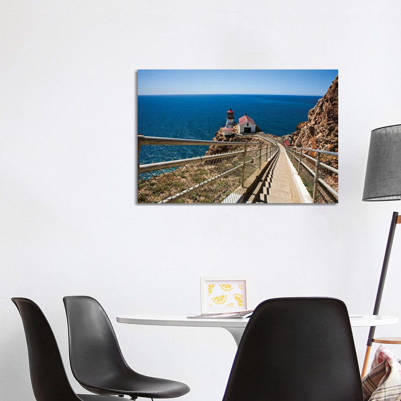 High Angle View Of The Point Reyes Lighthouse,California by George Oze - Wrapped Canvas Print, 101.6 cm H x 66.04 cm W