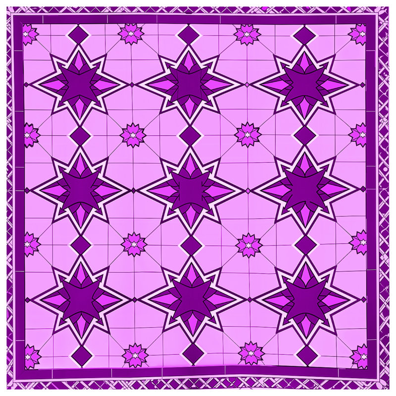 Édredon mauve à motif d'étoiles, Simple extra long