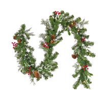 Sullivans 6' Frosted Fern & Cone Artificial Garland 72L Green