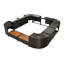 Ensemble de canapé modulaire en rotin quadrilatéral avec cadre mini spa, sièges en bois et espaces de rangement Spa-1861304172