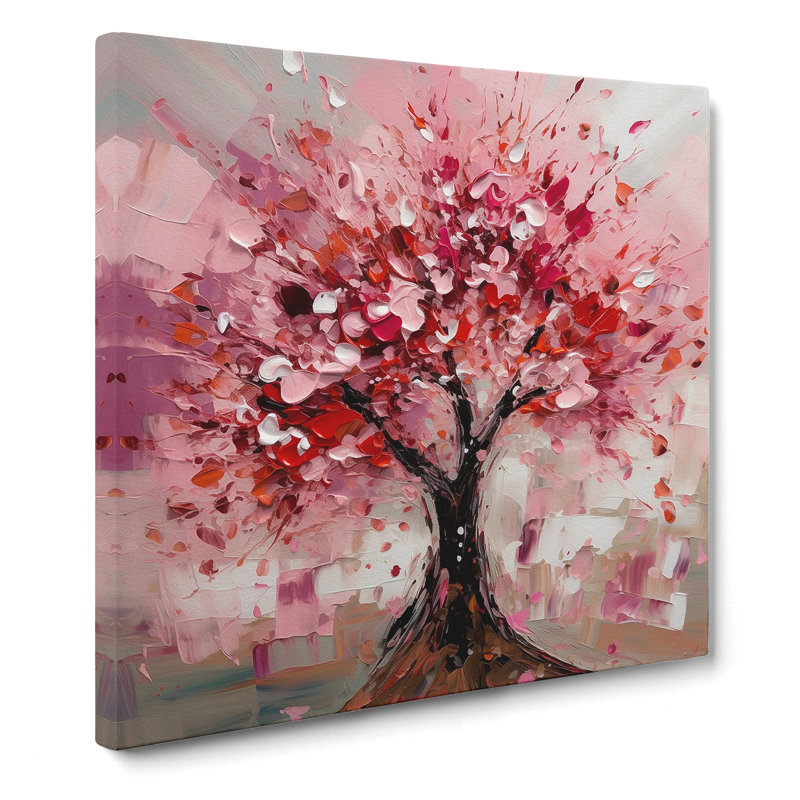 Cherry Blossom Tree Abstract Expressionism - Print, 50cm H x 50cm W x 3cm D