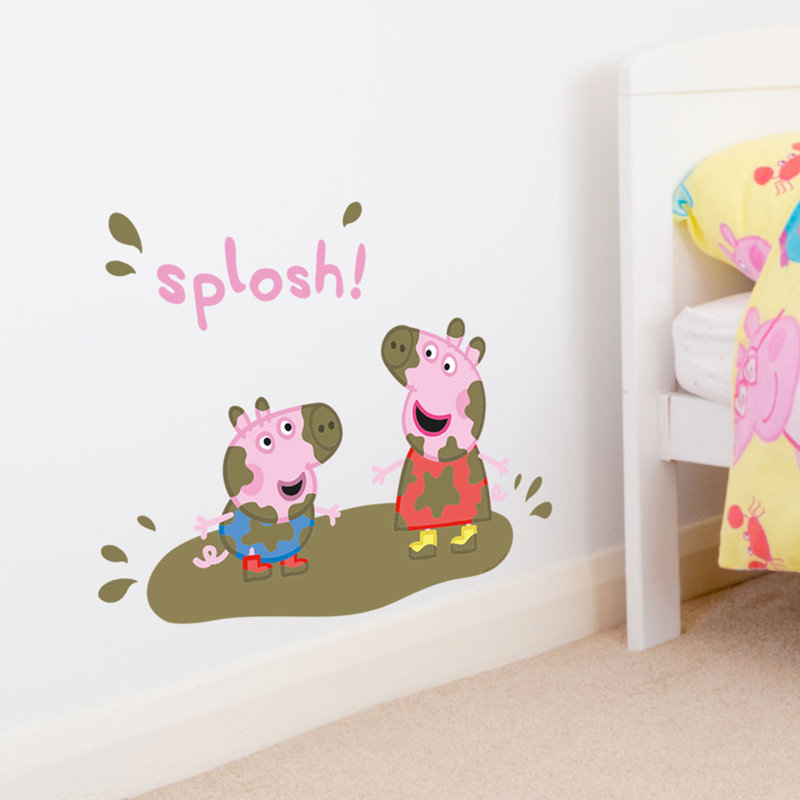 Animals Wall Decal, Pink, 61cm H x 81cm W