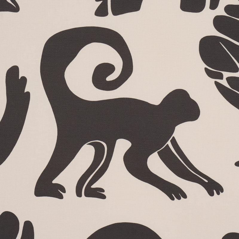 Call Of The Jungle Fabric, Black
