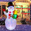 Bonhomme de neige avec boîte-cadeau gonflable