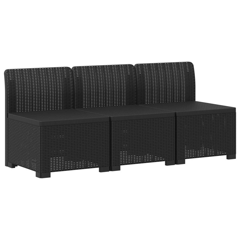 165 cm W Patio Sofa, Anthracite