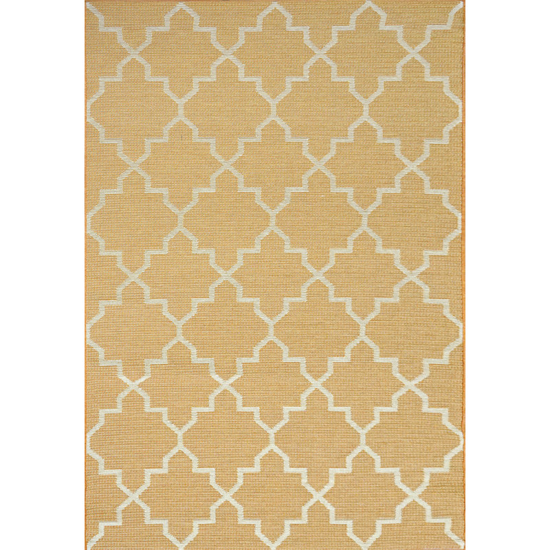 Tapis orange intérieur / extérieur Natoma, Rectangle 3 pi 11 po x 5 pi 7 po
