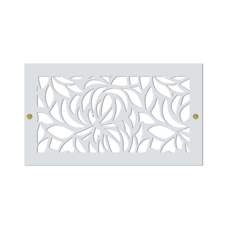 Registres muraux et de plafond Stellar Air White - 8 x 12 (ouverture de conduit) - taille 10 x 14 - feuilles, Standard Screws