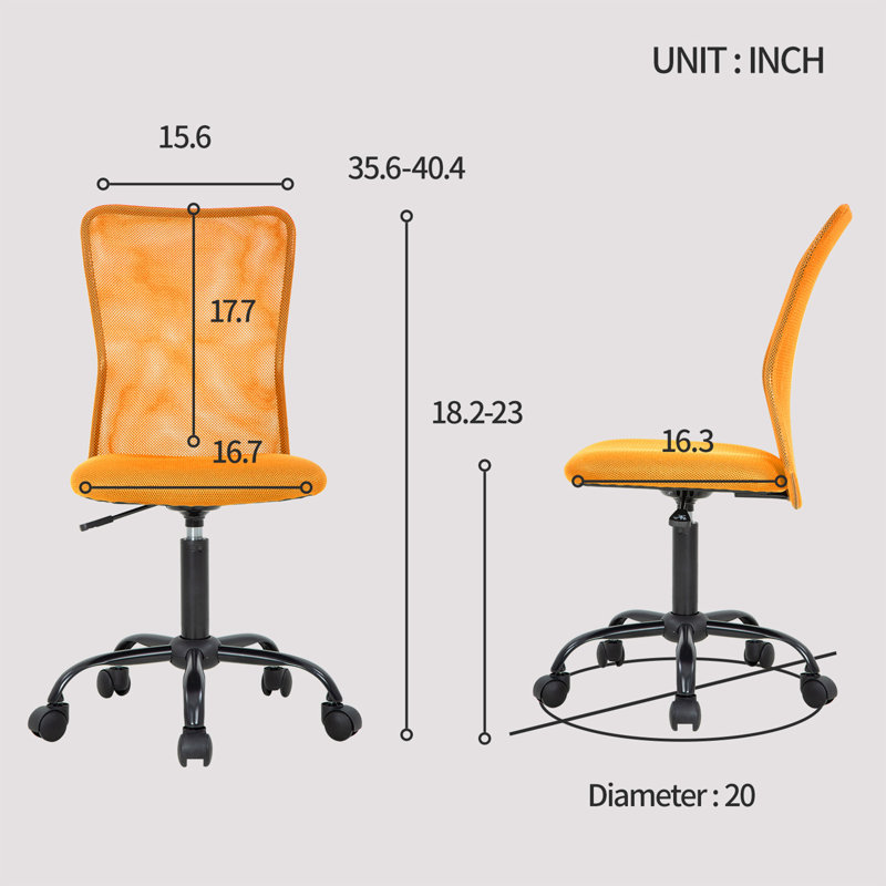 Mesh Task Chair, Orange