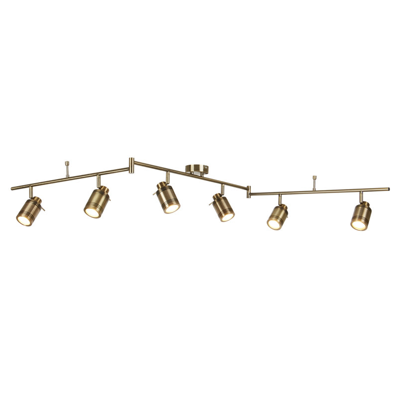 Scarlet 179.5cm 6 -Light Track Kit, Antique Brass