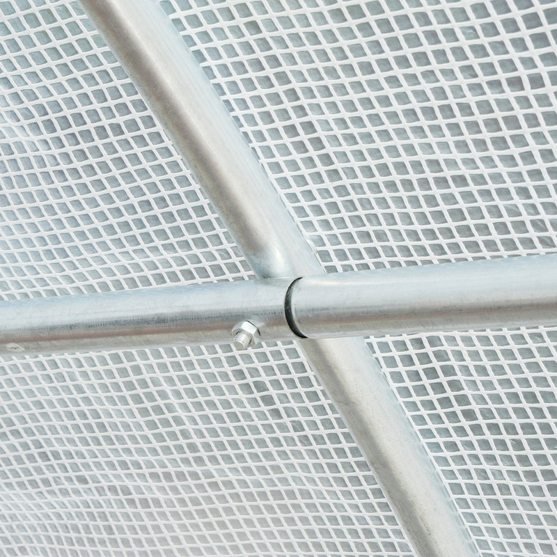 Remplacement de la housse de serre en plastique 19,7 pi x 9,8 pi x 6,6 po, bâche imperméable robuste pour Hoop House, bâche avec 12 fenêtres, porte et grille de renfort, vert