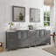  Ensemble de meuble-lavabo double 84 "avec miroir 84"-23188990
