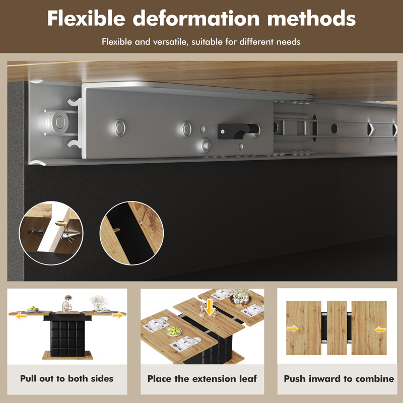 Extendable Dining Table 110 - 140 Cm