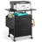 File Cabinet Printer Stand, Fabric Mobile Filing Cabinet With 2 Storage Drawers, For Hanging A4, Letter Size File Folders, Open Shelf