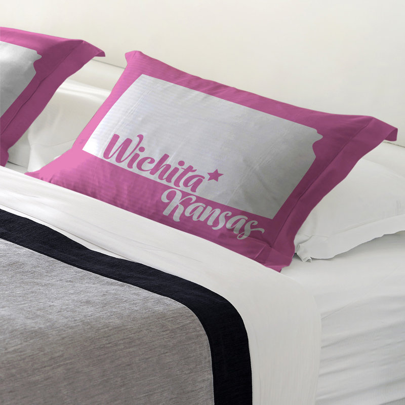 Wichita Polyester Sham Set, Standard/Twin, Pink, Polyester