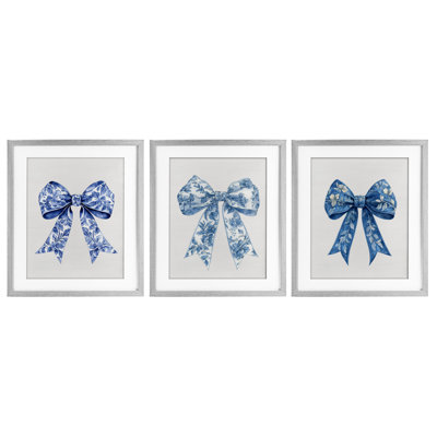 Ensemble de 3 reproductions encadrées sous verre Vintage Toile