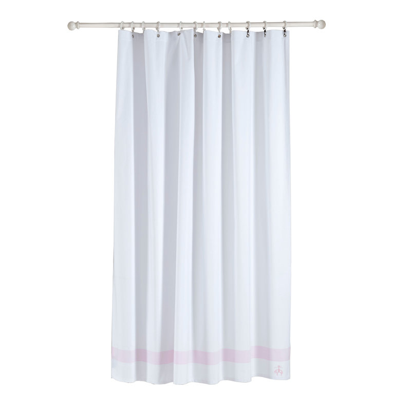 Rideau de douche simple de couleur unie, Rose