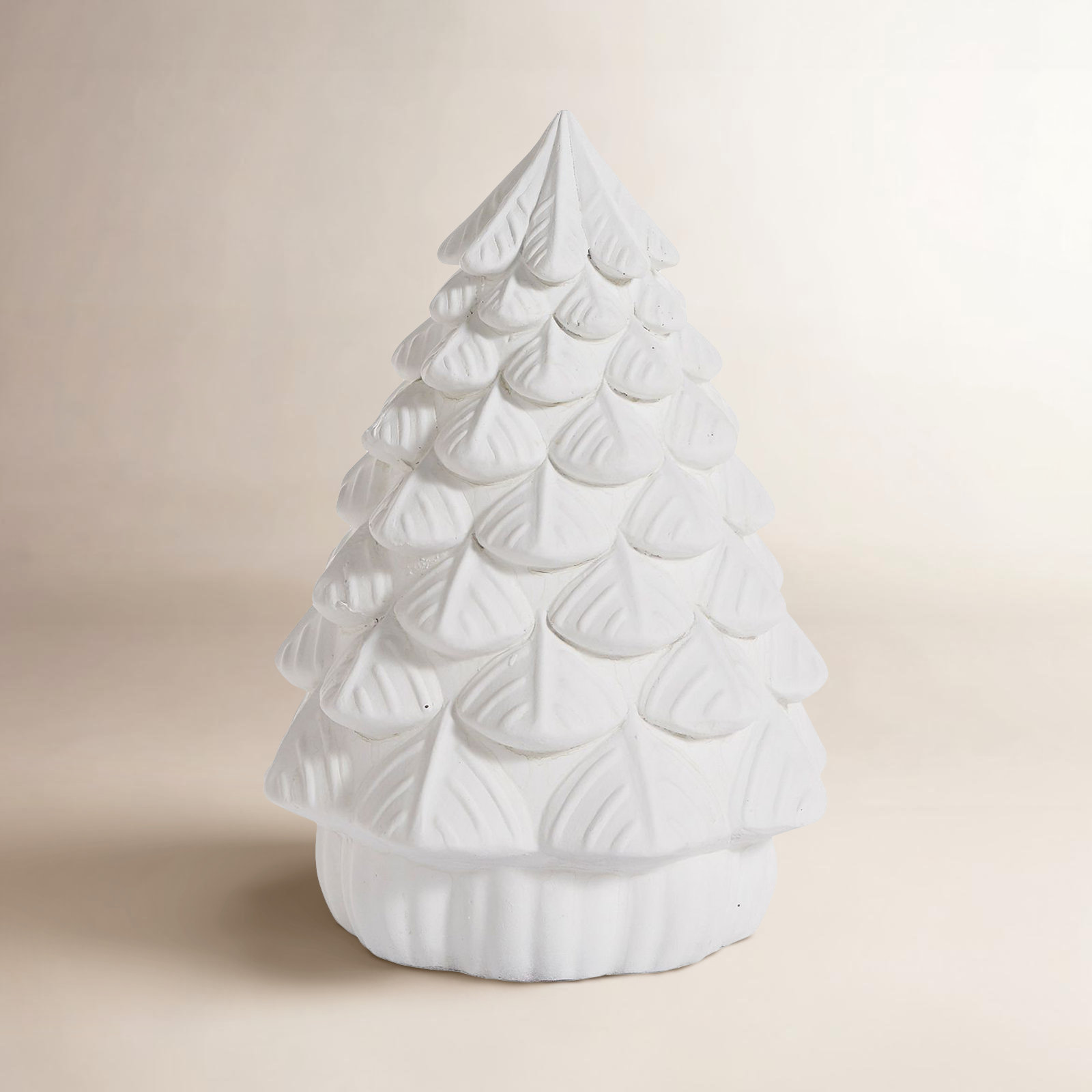 Ceramic Tabletop Christmas Tree, 12" H x 8.5" W x 6.5" D