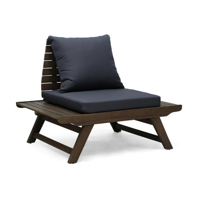 Outdoor Chair With Waterproof Lining And Enlarged Seat Surface - Dark Grey Wood Water- Cover Extra Width