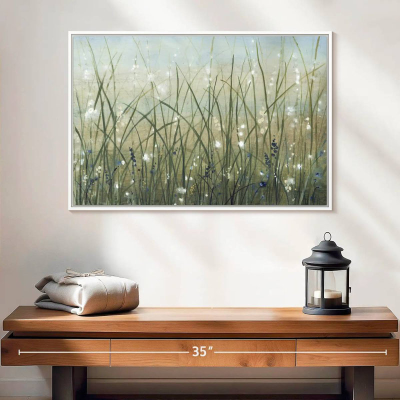 Meadow Bliss II, Cadre flottant blanc, 25 po x 17 po