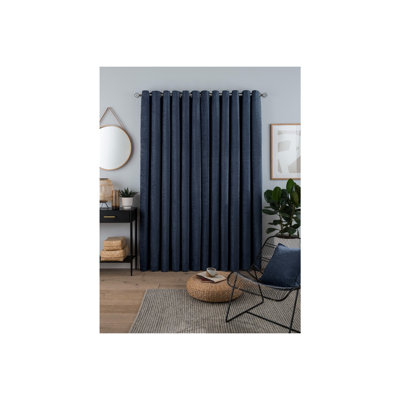 Avonell Eyelet Solid Colour Semi Sheer Curtain