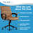 Click365 Transform 3.0 Ergonomic Mid Back Channel Stitching Desk Chair, with Padded armrests-91715006-94084508