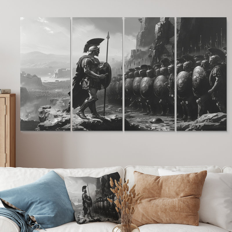 Glatha - Armée, ensemble d'art sur toile, H 32 po x l 64 po
