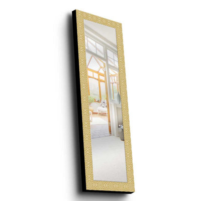 Élégant miroir décoratif avec cadre 100% bois de pin, 15,7 po x 47,2 po | Miroir en verre véritable (épaisseur: 0,2 pouce) | Peinture sur tissu élégante | Idéal pour le salon, la chambre à coucher et le vestibule
