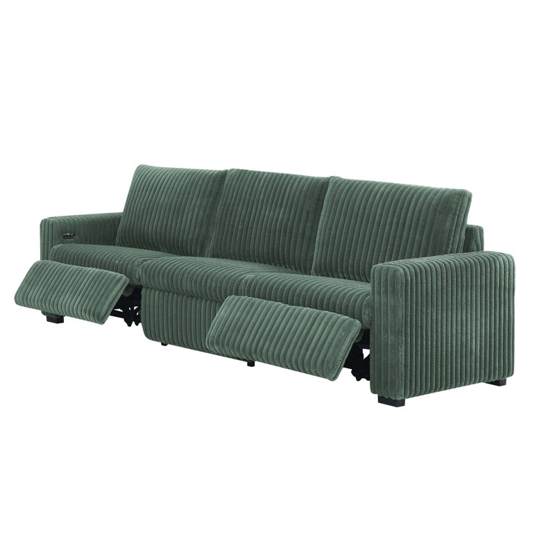 Rsonki Power Recliner Sofa, Dark Green