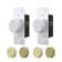 Rotary Dimmer Switch  With Night Indicator Light,  Push On/Off, Single Pole/ 3-Way, White/Ivory/Light Almond (2 Pack)