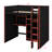 Full Size Wooden Loft Bed – Integrated Desk, Open Wardrobe, Storage Compartments & RGB Lights-977541475
