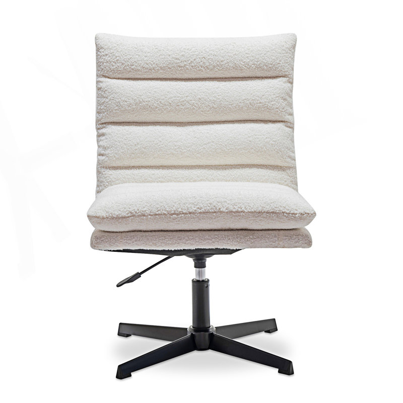 Chaise pivotante en tissu Teddy, Beige