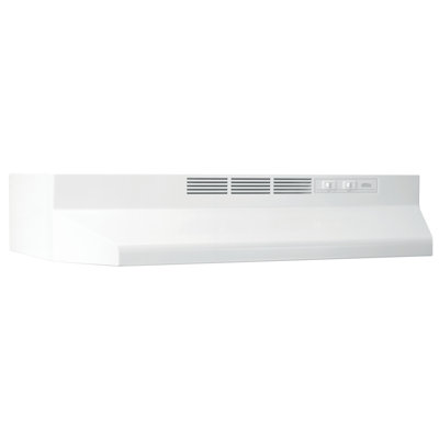 Broan-NuTone Under-Cabinet Ductless Range Hood with Charcoal Filter, 30", White