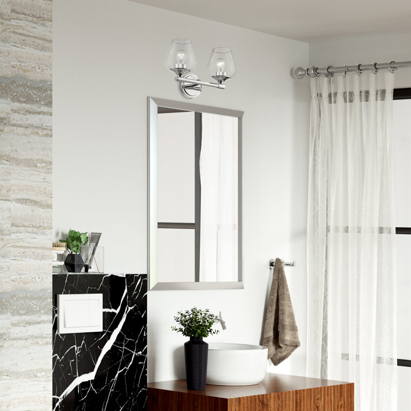 Éclairage de salle de bain à intensité variable 2 lumières Zeidan, Chrome poli