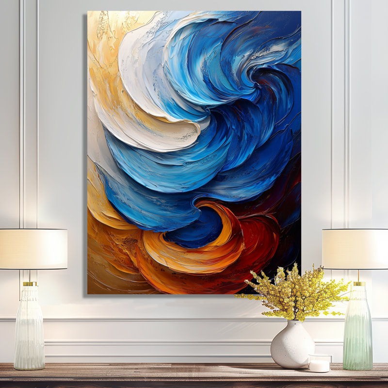 Nunding - Art mural abstrait, salon, Wrapped Canvas, Does Not Apply, 20" H x 12" W