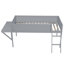 Lit mezzanine en bois avec bureau et DEL-1769510962