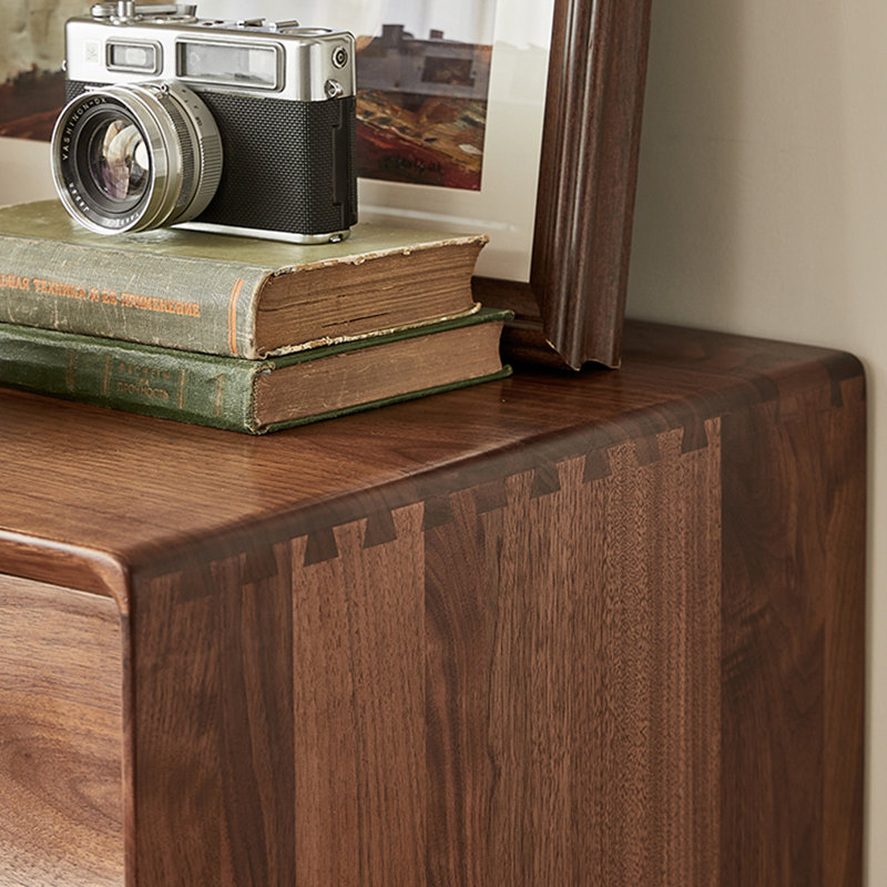 Solid wood black walnut vintage locker